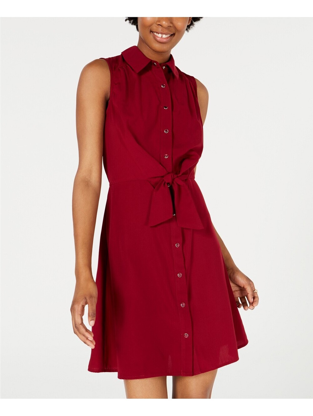 Be Bop Juniors Tie-Front Shirt Dress Size M
